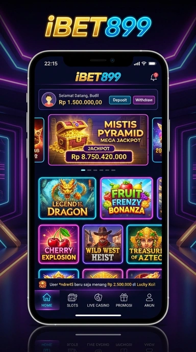 Layar utama ibet899 — antarmuka bersih setelah instalasi